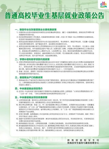 基层就业政策公告